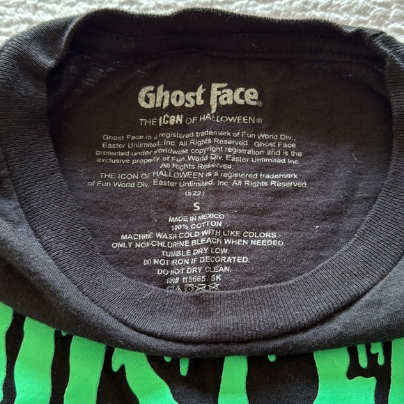 Hot Topic Scream Ghost Face Tee Shirt | Black Green Purple - Picture 6 of 7